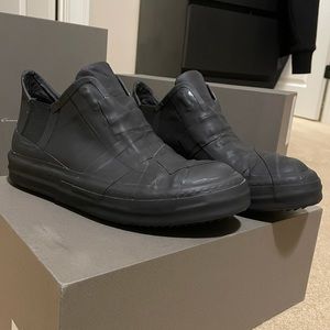 Rick Owens rubber taped ramones geobasket low top sneakers